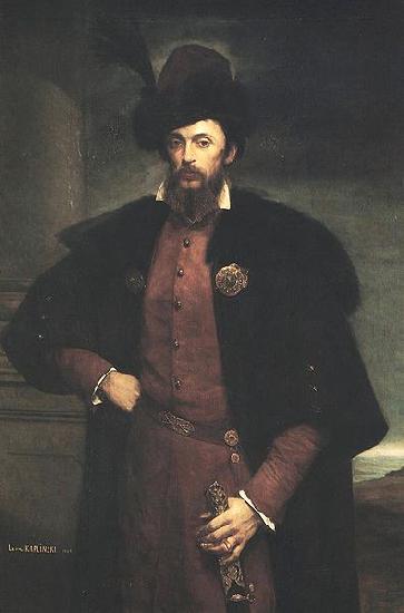 Leon Kaplinski Portrait of Jan Dzialynski. oil painting picture